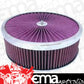 RPC RPCR2442x Round Super Flow Air Cleaner Set 4' x 4' Chrome Plated Aluminum Trimmed Top Dominator Chrome Plated Steel Base