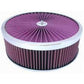 RPC RPCR2442x Round Super Flow Air Cleaner Set 4' x 4' Chrome Plated Aluminum Trimmed Top Dominator Chrome Plated Steel Base