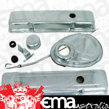 RPC RPCR3023 Chrome Dress Up Kit suit Chev SB 283-350Ci Short Valve Covers