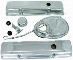 RPC RPCR3023 Chrome Dress Up Kit suit Chev SB 283-350Ci Short Valve Covers