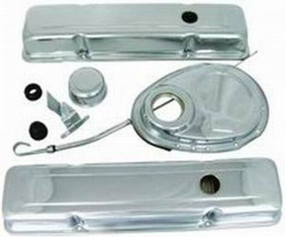 RPC RPCR3023 Chrome Dress Up Kit suit Chev SB 283-350Ci Short Valve Covers