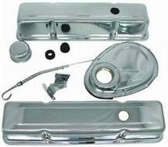 RPC RPCR3024 Chev SB 262-400 Chrome Dress Up Kit Tall Valve Covers