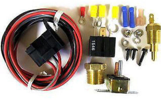 RPC RPCR3101 Racing Power Company Fan Relay & Thermostat Kit 50 Amp Fuse