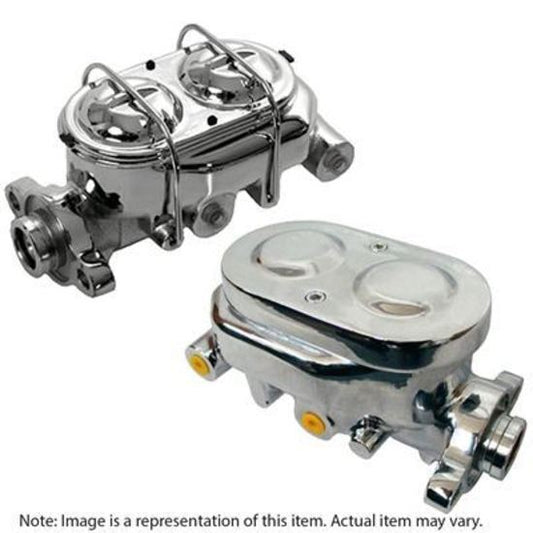 RPC RPCR3516 Chrome Aluminium Master Cylinder Raised Top 1 Shallow Bore 4 Ports 2-9/16