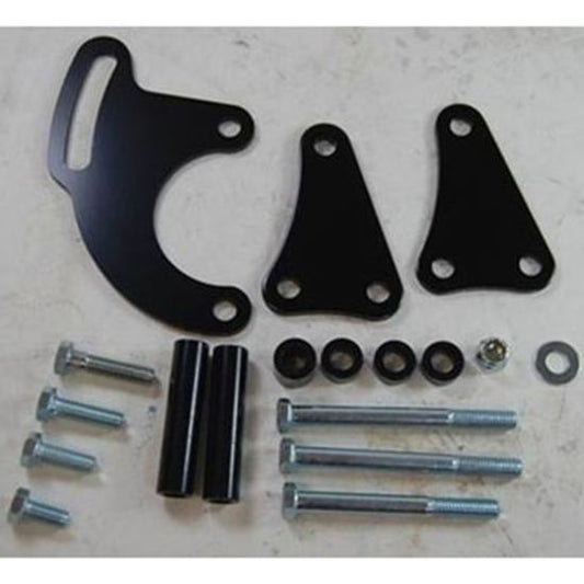 RPC RPCR3831 Saginaw Power Steering Bracket Small Block Chevrolet Long Water Pump Incl Hardware Black