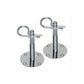 RPC RPCR4095 Chrome Hood Pin Clip 3/16' Flip-Over w/ Lanyards 1/2' Hood Pin