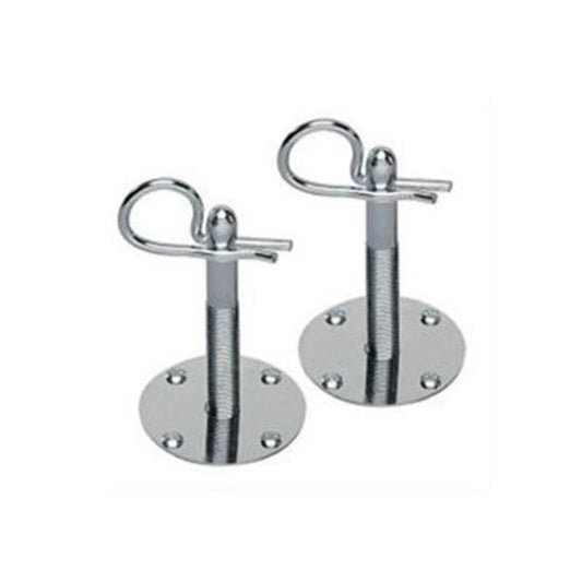 RPC RPCR4095 Chrome Hood Pin Clip 3/16' Flip-Over w/ Lanyards 1/2' Hood Pin