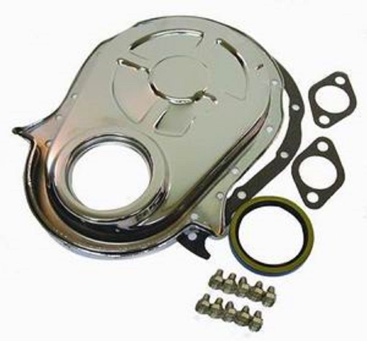 RPC RPCR4935 Chrome Steel Timing Cover suit Chev BB 396-454 w/ Seal & Hardware