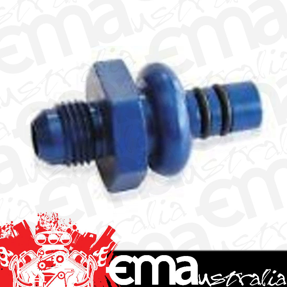 Aeroflow AF64-5506 Ford Efi Regulator Adapter -6AN with .550" Shank Blue