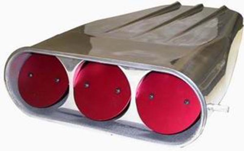 RPC RPCR5239 Finned Alloy Street Scoop Polished 20" Long Single or Dual Carburetors