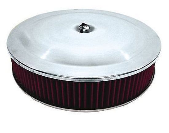 Racing Power Company (RPC) RPCR5284 RPC 14" x 3" Alloy Air Cleaner Clear Anodised fits 5-1/8" Neck