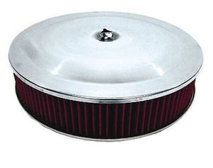 RPC RPCR5284 14" x 3" Alloy Air Cleaner Clear Anodised fits 5-1/8" Neck