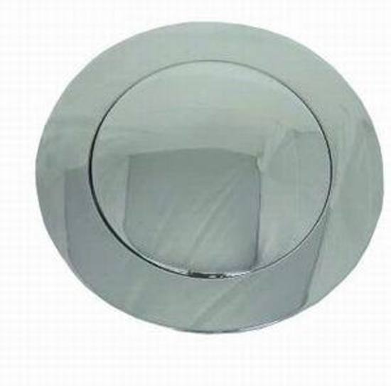 RPC RPCR5600C Chrome Aluminium Horn Button w/ Ground Wire Plain Style 4-5/8" Dia fits GM 1967 - 94