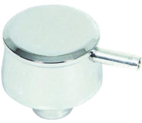 RPC RPCR6001xC Chrome Aluminum Push-In Breather - Flame w/ 1 Neck