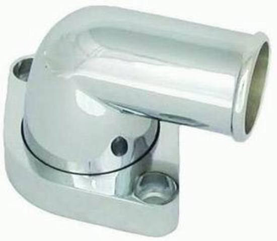 RPC RPCR6009C Chrome Aluminium 90¡ Swivel Thermostat Housing O-Ring Style fits 1966-75 SB & BB Chev 283-349