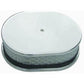 RPC RPCR6020-1 Polished Oval Air Cleaner Assembly 12" x 2" w/ Paper Element