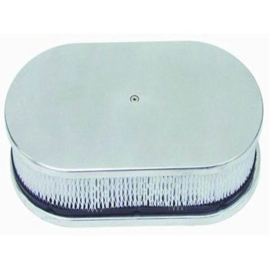 RPC RPCR6021-1 Polished Oval Air Cleaner Assembly 15" x 2" w/ Paper Element