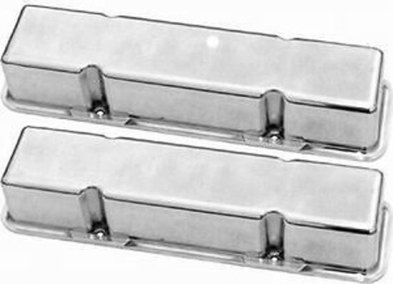 RPC RPCR6030-1 Tall Aluminium Valve Covers Polished suit 1958-86 Chev 283-350 V8