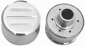 RPC RPCR6101 Aluminium Push-In Air Breather w/ 1" Neck Polished Ball Milled Style fits Valve Covers w/ 1-1/4" Holes