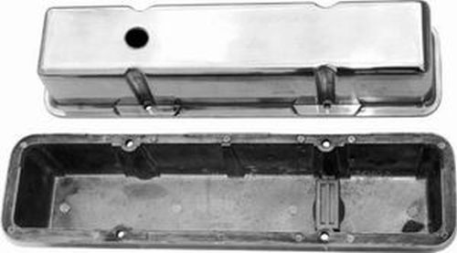 RPC RPCR6130-2C Tall Alloy Valve Covers Chrome suit 1958-86 Chev SB 283-350Ci V8