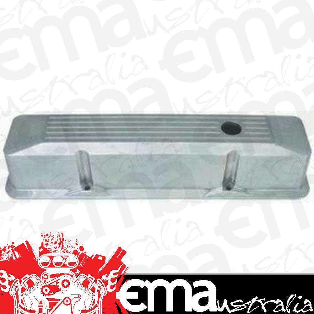 RPC RPCR6154 Ball-Milled Aluminium Recessed Valve Covers Tall Profile Polished Small Block Chev