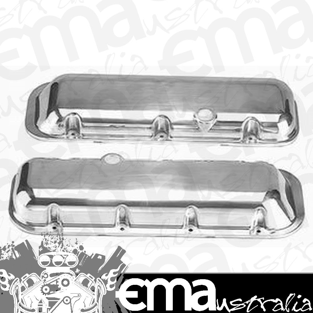 RPC RPCR6231-2 Polished Alloy Short Valve Covers suit 65-95 Chev BB 396-502 V8