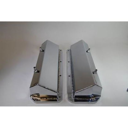 RPC RPCR6242C Fabricated Aluminium Valve Covers 302 351 Cleveland Ford Chrome Finish (pair)