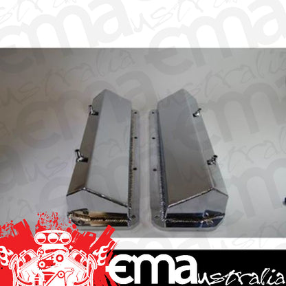 RPC RPCR6242C Fabricated Aluminium Valve Covers 302 351 Cleveland Ford Chrome Finish (pair)