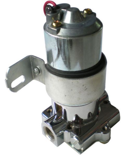 RPC RPCR6256C Chrome Electric Fuel Pump 140Gph 9PSI Incl 3/8" Barb Fittings