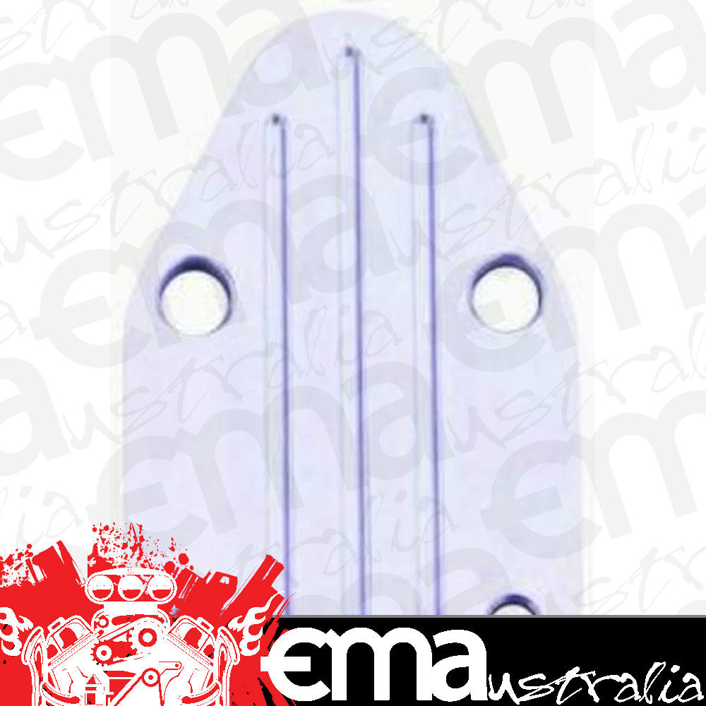 RPC RPCR6257 Polished Aluminium Fuel Block-Off Plate Ball Milled Style fits SB Chev 283-400