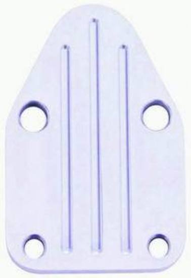 RPC RPCR6257 Polished Aluminium Fuel Block-Off Plate Ball Milled Style fits SB Chev 283-400
