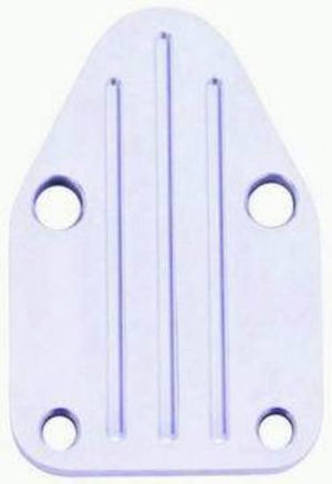 RPC RPCR6257 Polished Aluminium Fuel Block-Off Plate Ball Milled Style fits SB Chev 283-400