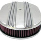 RPC RPCR6321 Nostalgic Oval Air Cleaner 12" x 2" Polished Aluminium Single 4 Bbl