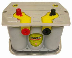 RPC RPCR6323 Polished Aluminium Optima Battery Tray Ball Milled Style fits All Group 34/78 Size