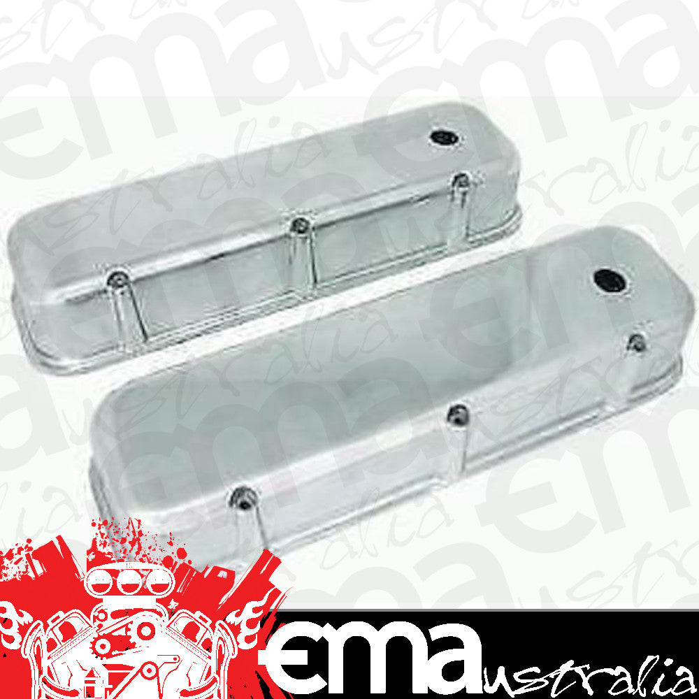 RPC RPCR6330-2 Tall Alloy Baffled Valve Covers suit Chev BB 396-454 Bolt Kit Inc