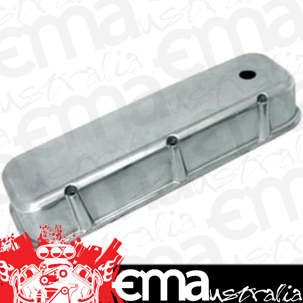 RPC RPCR6330C Chev 65-95 Big Block Ball Milled w/Hole 3-11/16' Tall Chrome Finish Baffled Aluminium Valve Covers