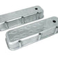 RPC RPCR6330xC Chev 65-95 Big Block Flamed w/Hole 3-11/16' Tall Chrome Finish Baffled Aluminium Valve Covers