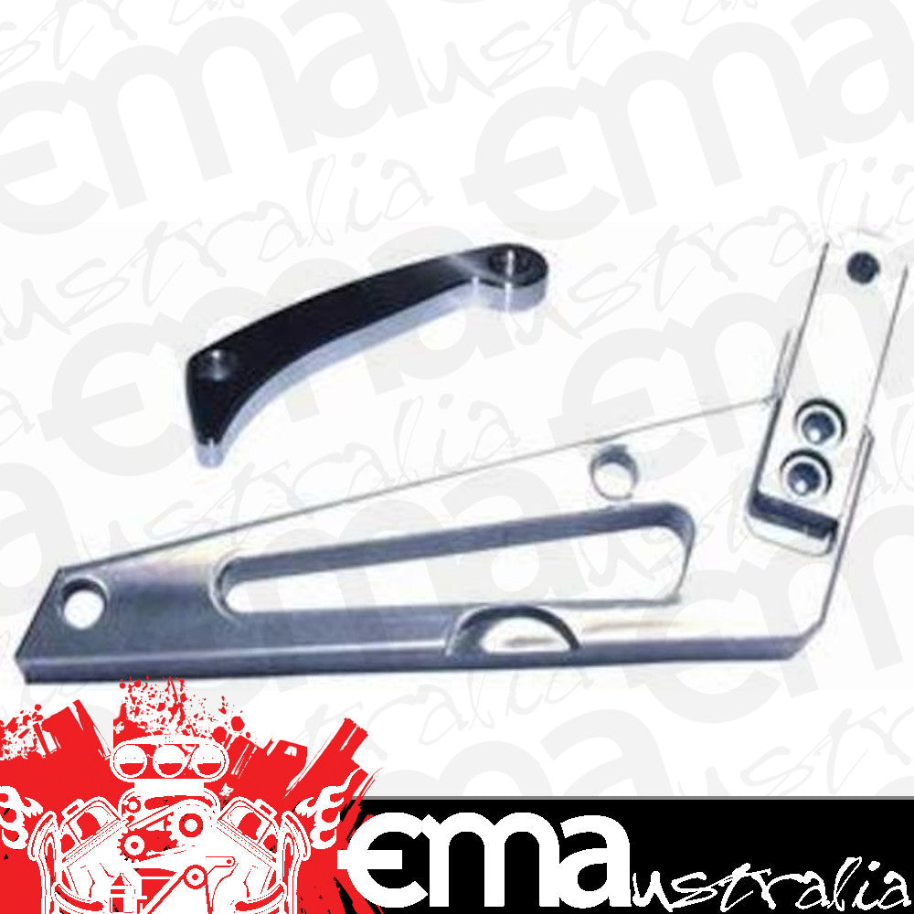 RPC RPCR6411 Aluminium "Outward Mount" Alternator Bracket Chrome Finish BB Chev w/ Short Water Pump