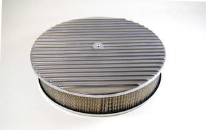 RPC RPCR6707 14x3" Full Finned Air Cleaner Washable Polished Alloy fits 5-1/8"