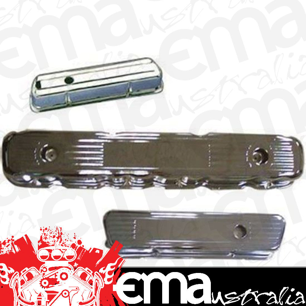 RPC RPCR7006 Holden 8 Cylinder Valve Covers No Baffled - Chrome