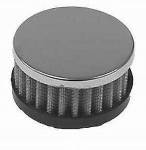 RPC RPCR7192 Chrome Steel Push-In Valve Cover Breather 2" Tall w/O Shield