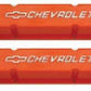 RPC RPCR7618 Fabricated Orange Aluminium Tall Valve Covers Chev SB w/Chev Logo