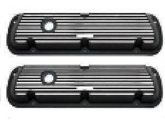 Ford small block Windsor 289-351ci V8 RPC Nostalgic Finned Alloy Valve Covers Black suit SB 289-351W Racing Power Company (RPC) RPCR7632