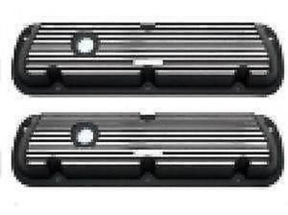Ford small block Windsor 289-351ci V8 RPC Nostalgic Finned Alloy Valve Covers Black suit SB 289-351W Racing Power Company (RPC) RPCR7632