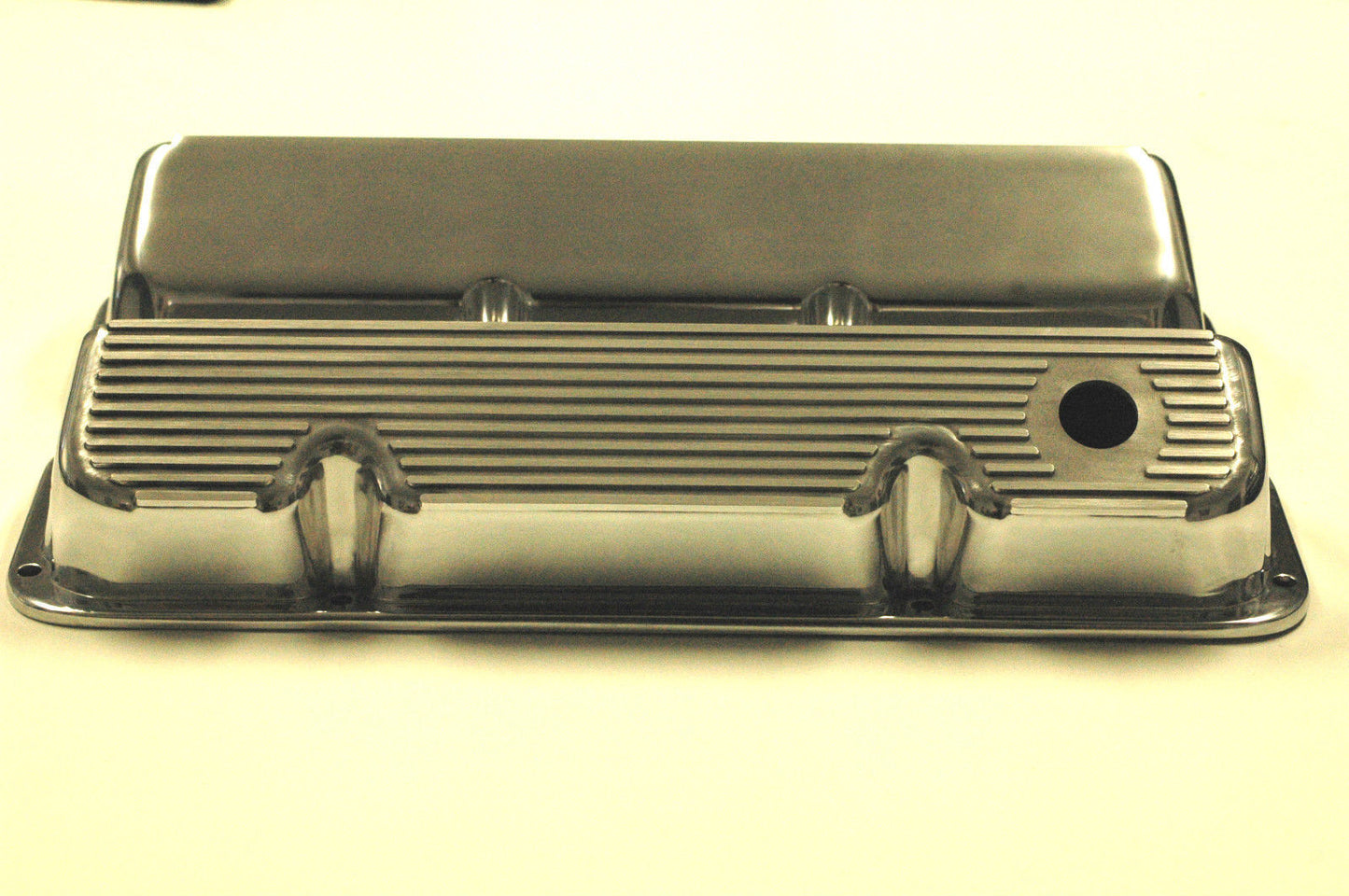 RPC RPCR7638 Polished Alloy Nosltalgia Finned Valve Covers fits Ford 302/351C