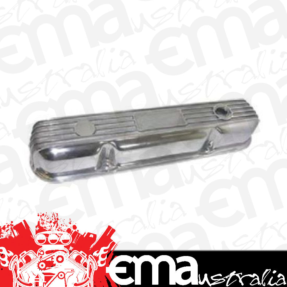 RPC RPCR7671 Polished Alloy Finned Valve Covers suit Chrysler SB 318-360 V8