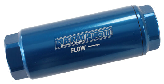 Aeroflow AF66-2042-10 Aeroflow Pro Filter 10 Micron Blue Female -8 ORB 1.25" x3.5"