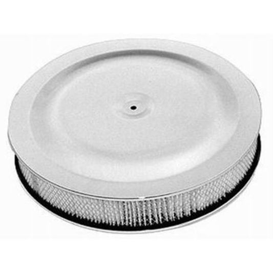 RPC RPCR8033 Round Race Car Style Air Cleaner Set 14' x 3' w/Paper Element Chrome Plated Steel Top & Hi-Lip Style Base