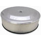 RPC RPCR8038 Round Race Car Style Air Cleaner Set 14' x 4' w/Paper Element Chrome Plated Steel Top & Off-Set Style Base