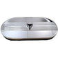 RPC RPCR8104 Cobra Style Air Cleaner Kit 65-73 Mustang 21'L x 10'W x 2.25'T Chrome Plated Steel Finned Top & Steel Base